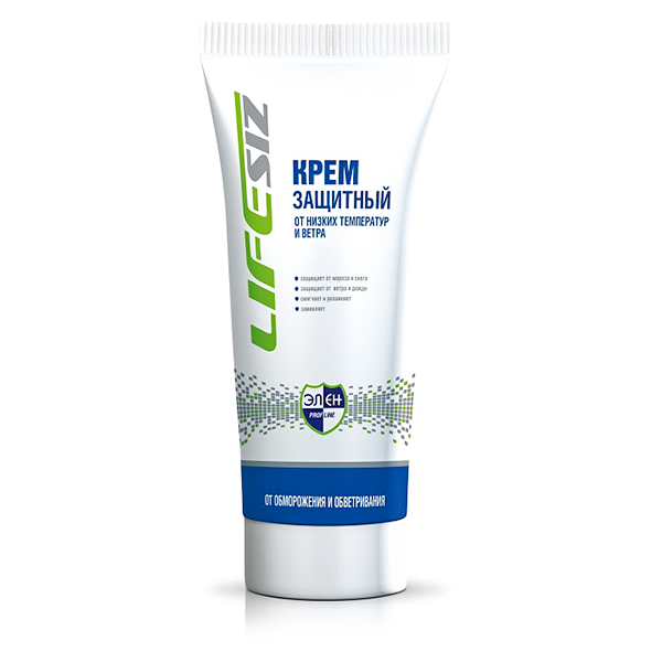 Крем защитный от обморожения и обветривания для кожи рук,лица и открытых участков "Элен",100 мл.