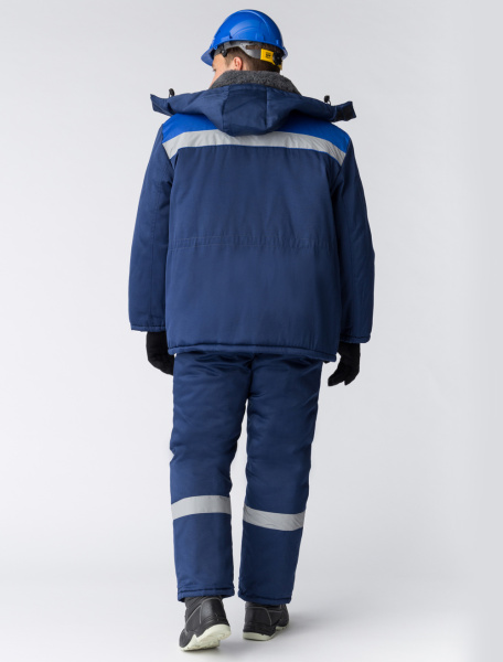 Костюм зимний Труженик-Ультра-2 IMP (тк.Смесовая,210) п/к, т.синий/васильковый (ЧЗ)